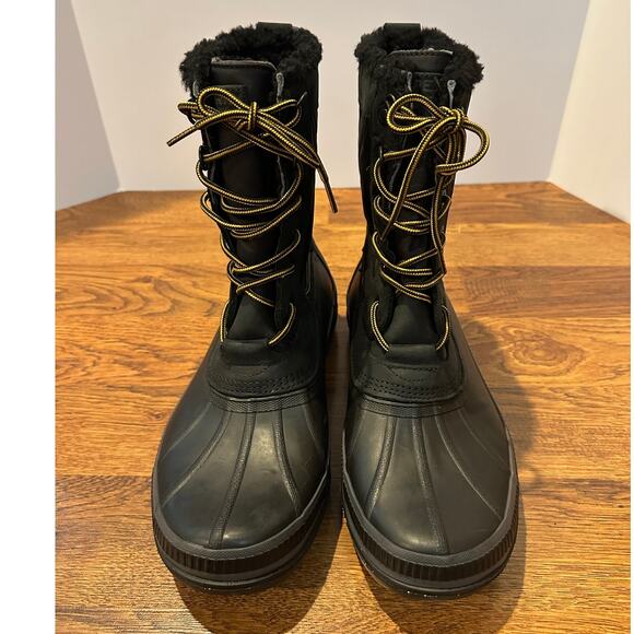 Sperry Men’s Ice Bay Tall Waterproof Shearling Snow Boots – Black – Size 11 - Picture 3 of 12